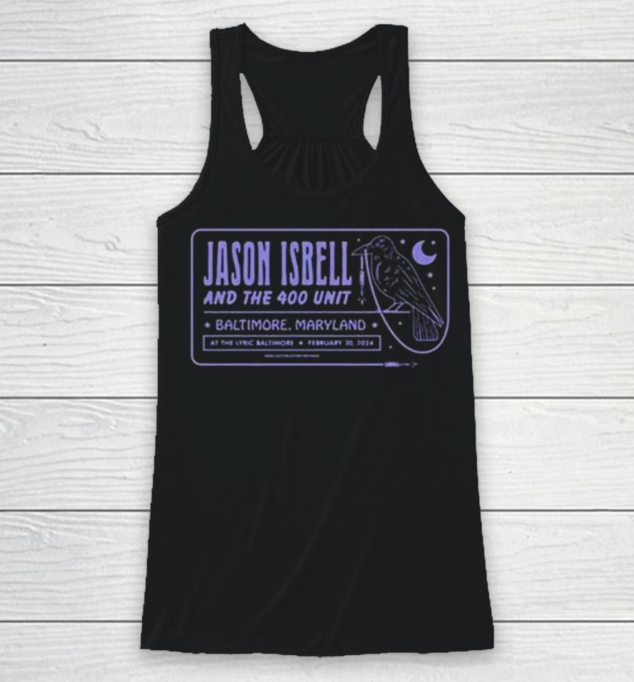 Jason Isbell And The 400 Unit February 20, 2024 The Lyric Baltimore, Md Event Racerback Tank