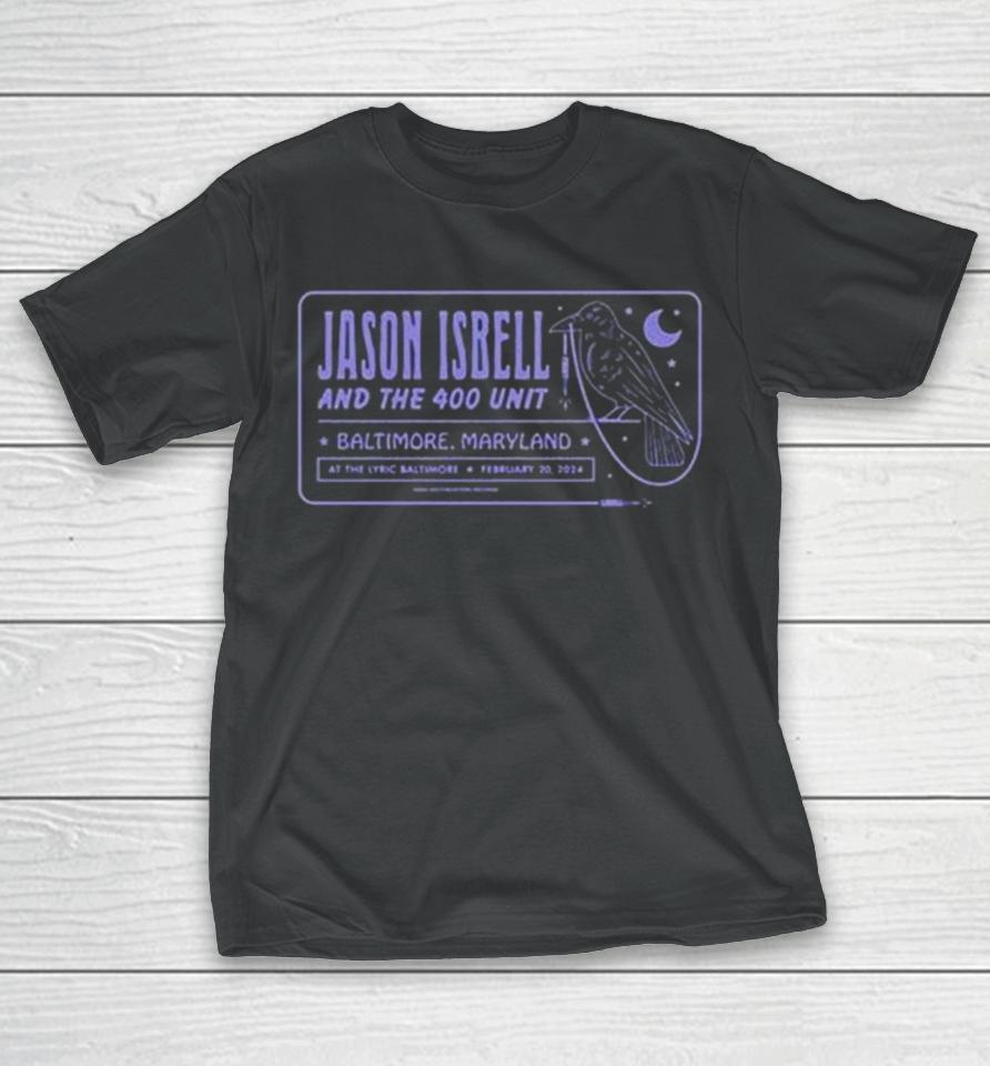 Jason Isbell And The 400 Unit February 20, 2024 The Lyric Baltimore, Md Event T-Shirt