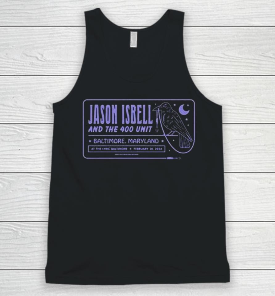 Jason Isbell And The 400 Unit February 20, 2024 The Lyric Baltimore, Md Event Unisex Tank Top