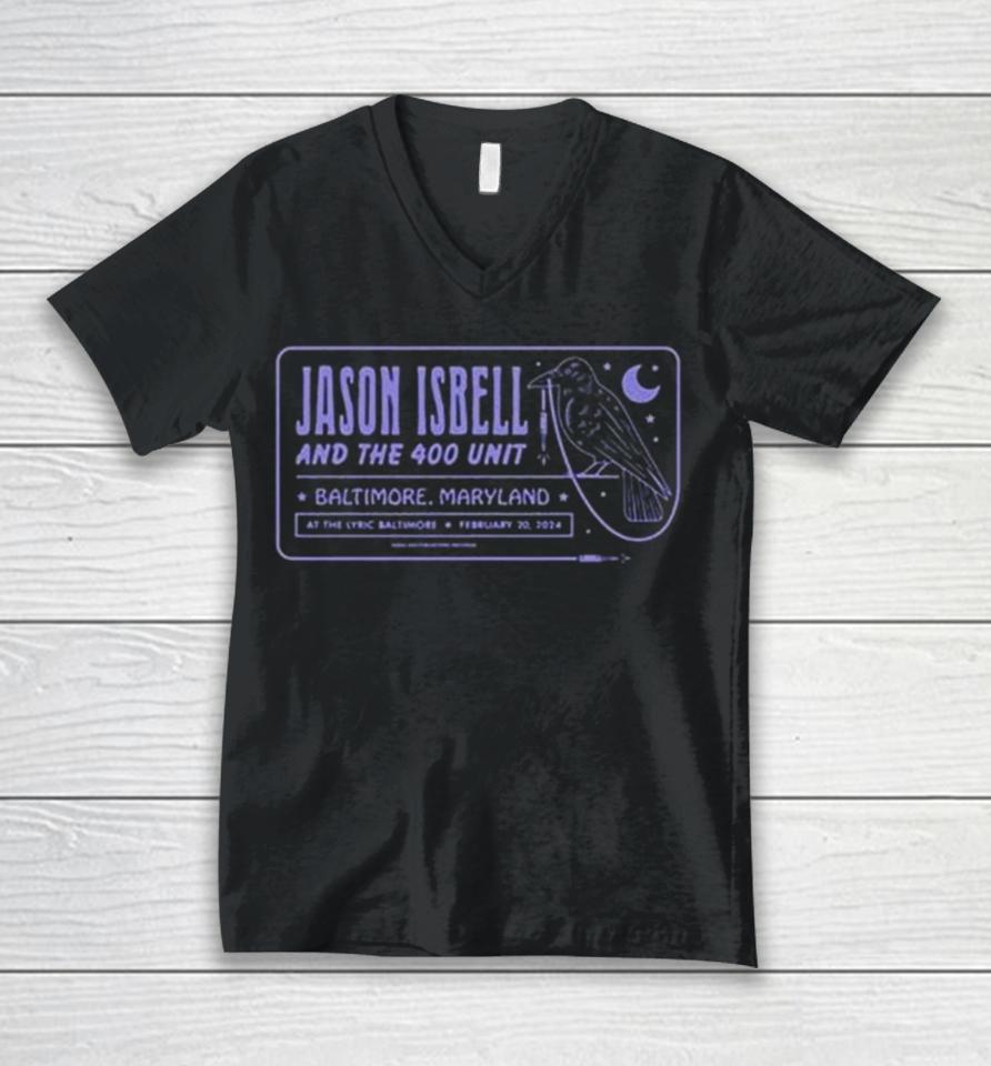 Jason Isbell And The 400 Unit February 20, 2024 The Lyric Baltimore, Md Event Unisex V-Neck T-Shirt