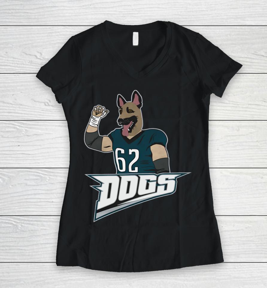 Jason Kelce Dogs Ii Women V-Neck T-Shirt