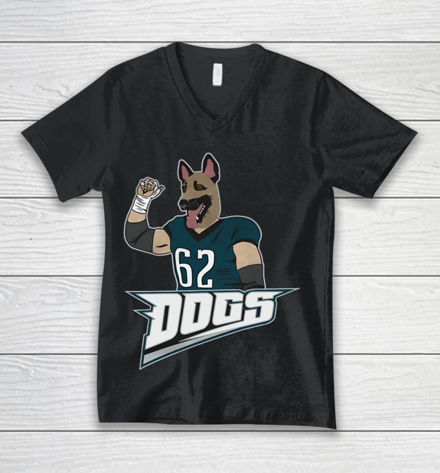 Jason Kelce Dogs Ii T-Shirt Barstoolsports Dogs Ii Unisex V-Neck T-Shirt