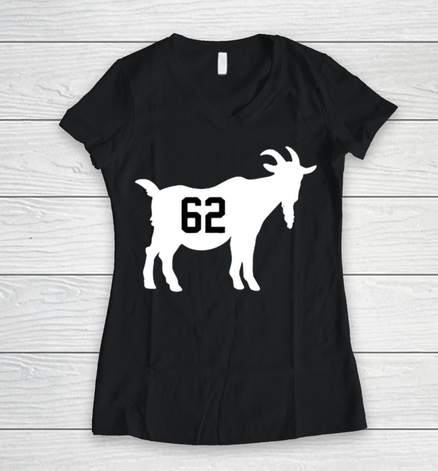 Jason Kelce Goat 62 Philadelphia Eagles Women V-Neck T-Shirt