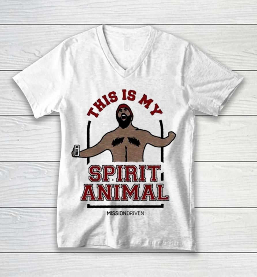 Jason Kelce This Is My Spirit Animal Unisex V-Neck T-Shirt