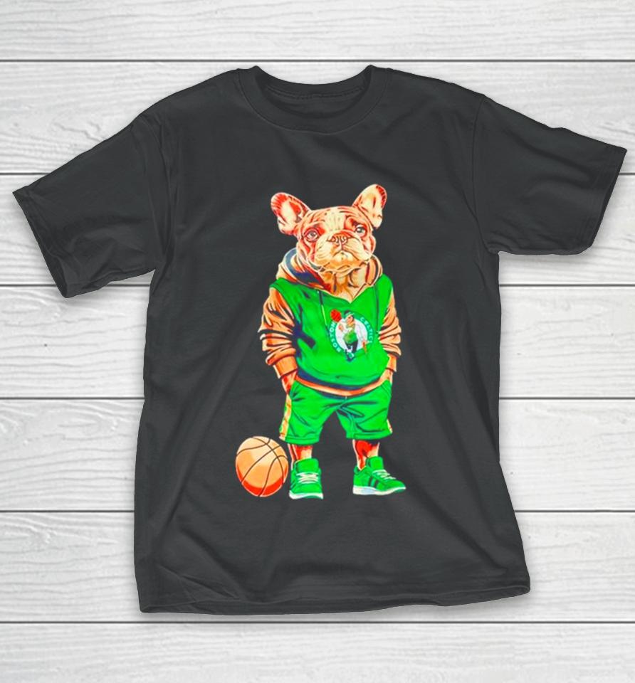 Jaylen Brown Bulldog Wearing Celtics Boston T-Shirt
