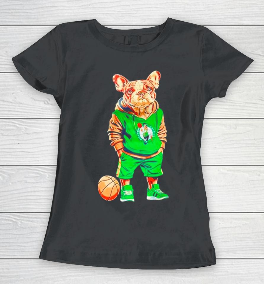 Jaylen Brown Bulldog Wearing Celtics Boston Women T-Shirt
