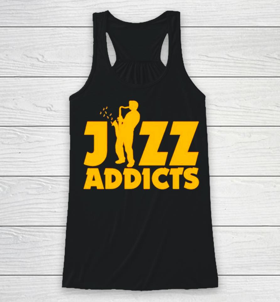 Jazz Addicts With Saxophone Racerback Tank