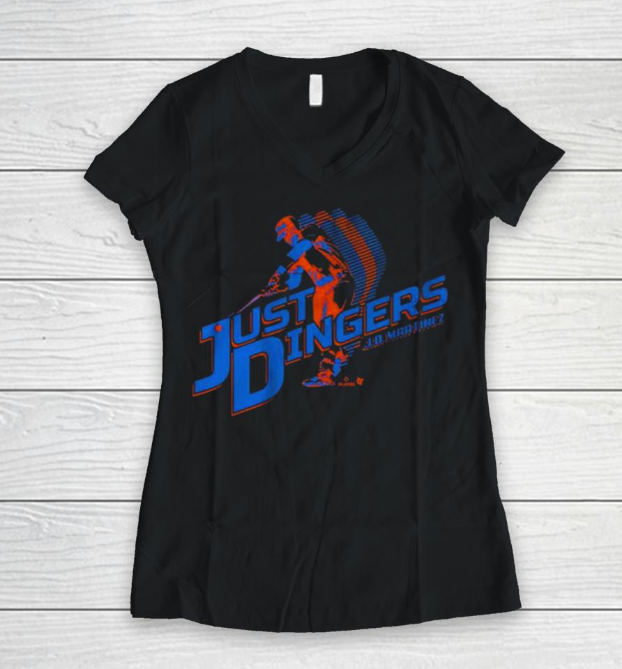 J.d. Martinez Just Dingers New York Women V-Neck T-Shirt