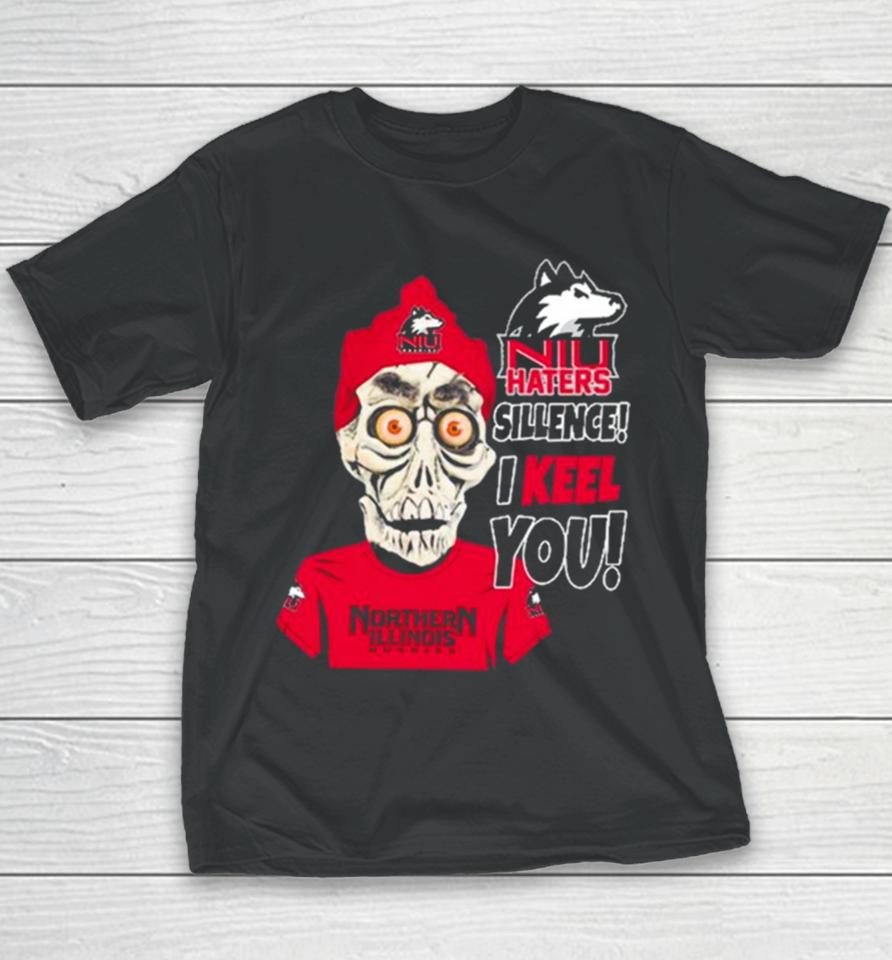Jeff Dunham Northern Illinois Huskies Haters Silence! I Keel You! Youth T-Shirt