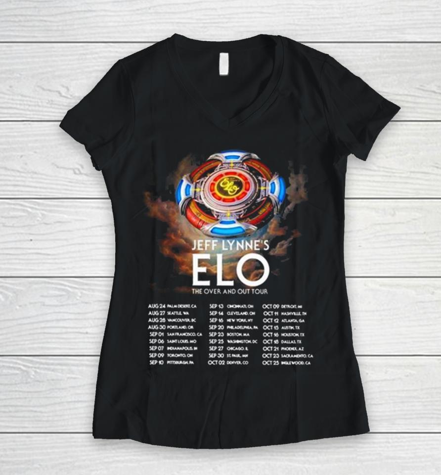 Jeff Lynne’s Electric Light Orchestra The Over And Our Tour 2024 Performance Schedule Women V-Neck T-Shirt