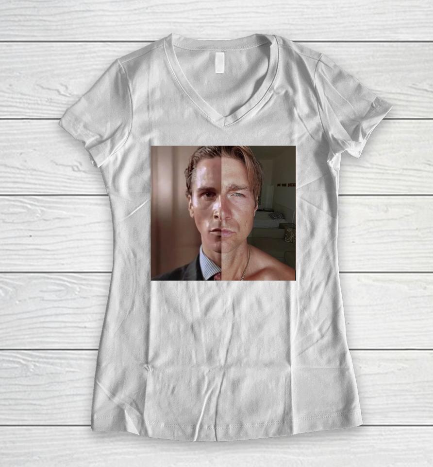 Jeremy Fragrance Compared With Young Christian Bale Women V-Neck T-Shirt
