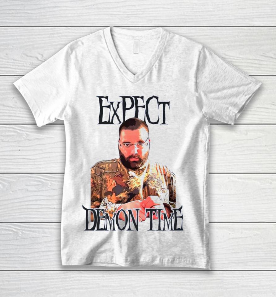 Jersey Jerry Expect Demon Time Unisex V-Neck T-Shirt