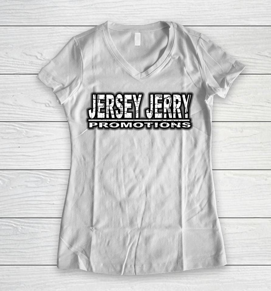 Jersey Jerry Promotions Women V-Neck T-Shirt
