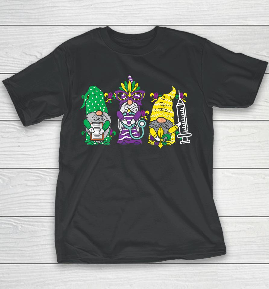 Jester Gnomes Nurse Mardi Gras Youth T-Shirt
