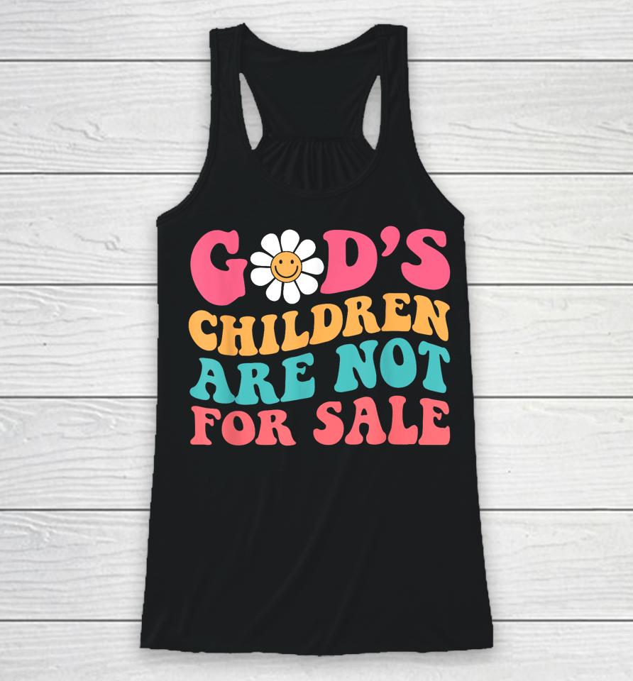 Jesus Christ Gods Children Are Not For Sale Christian Faith Racerback Tank
