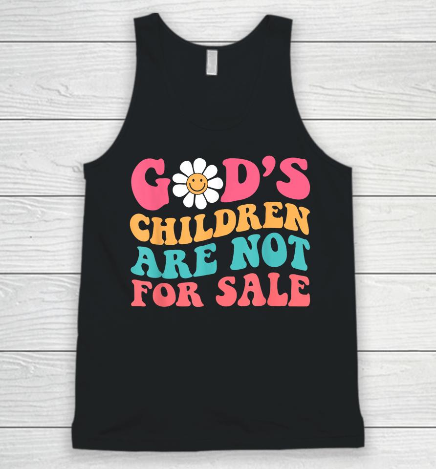 Jesus Christ Gods Children Are Not For Sale Christian Faith Unisex Tank Top