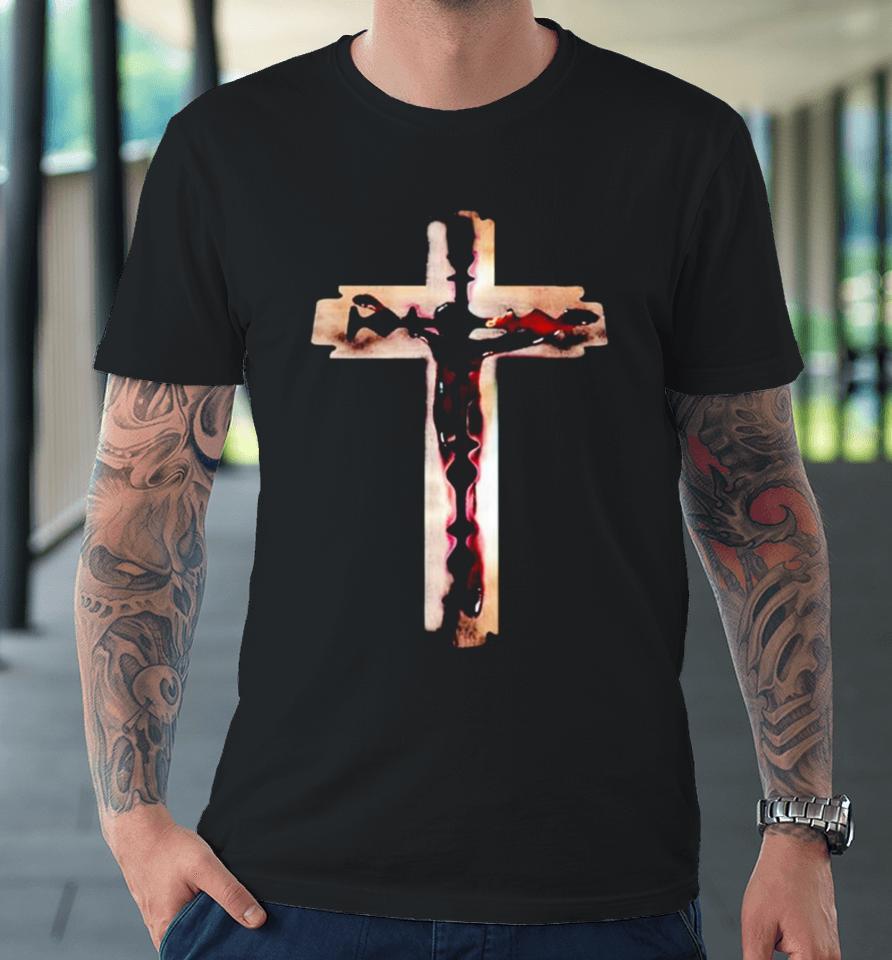 Jesus Cross Razorblade Premium T-Shirt