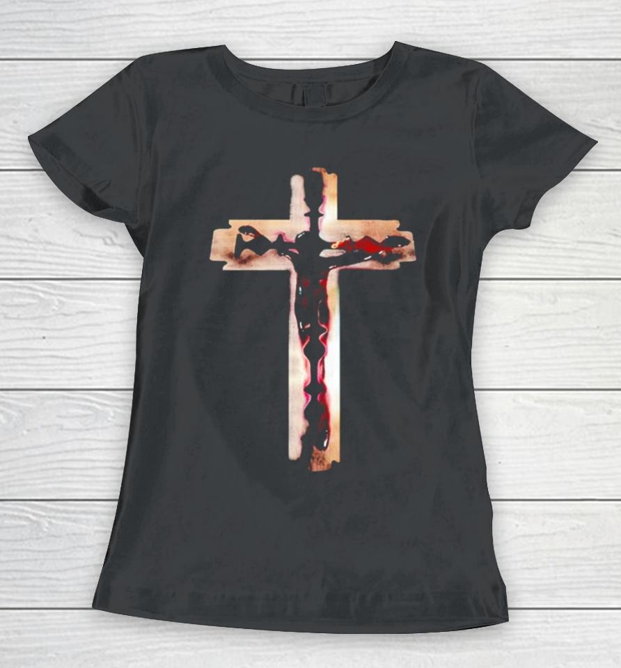 Jesus Cross Razorblade Women T-Shirt