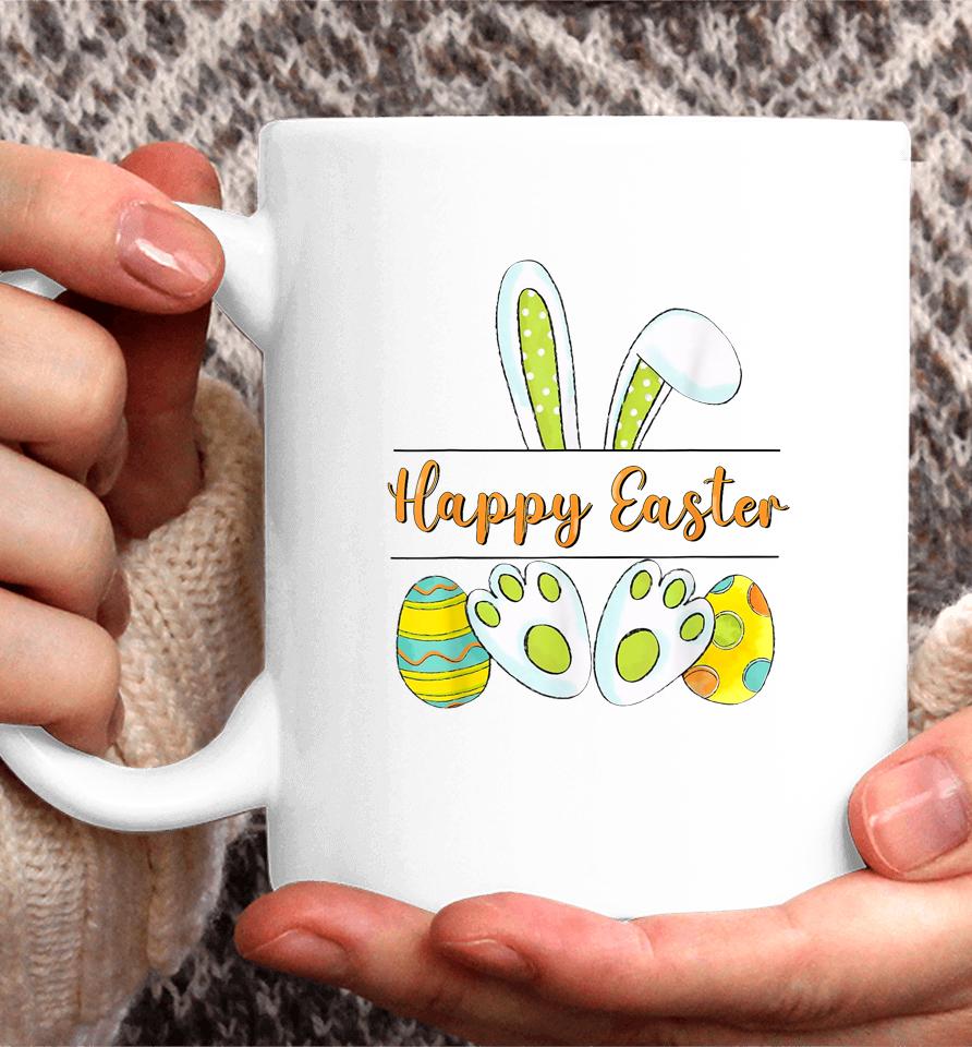 Jesus Floral Happy Easter Bunny Cute Leopard Coffee Mug