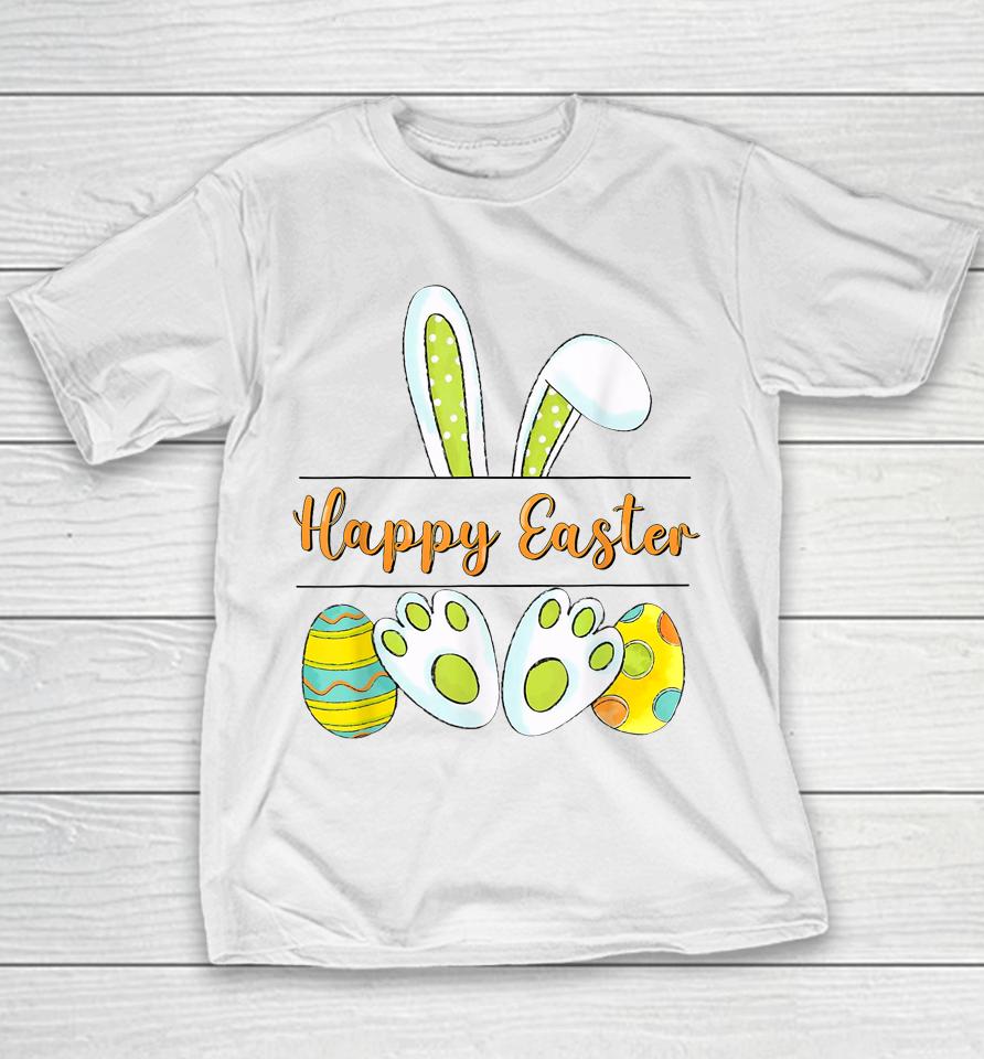 Jesus Floral Happy Easter Bunny Cute Leopard Youth T-Shirt
