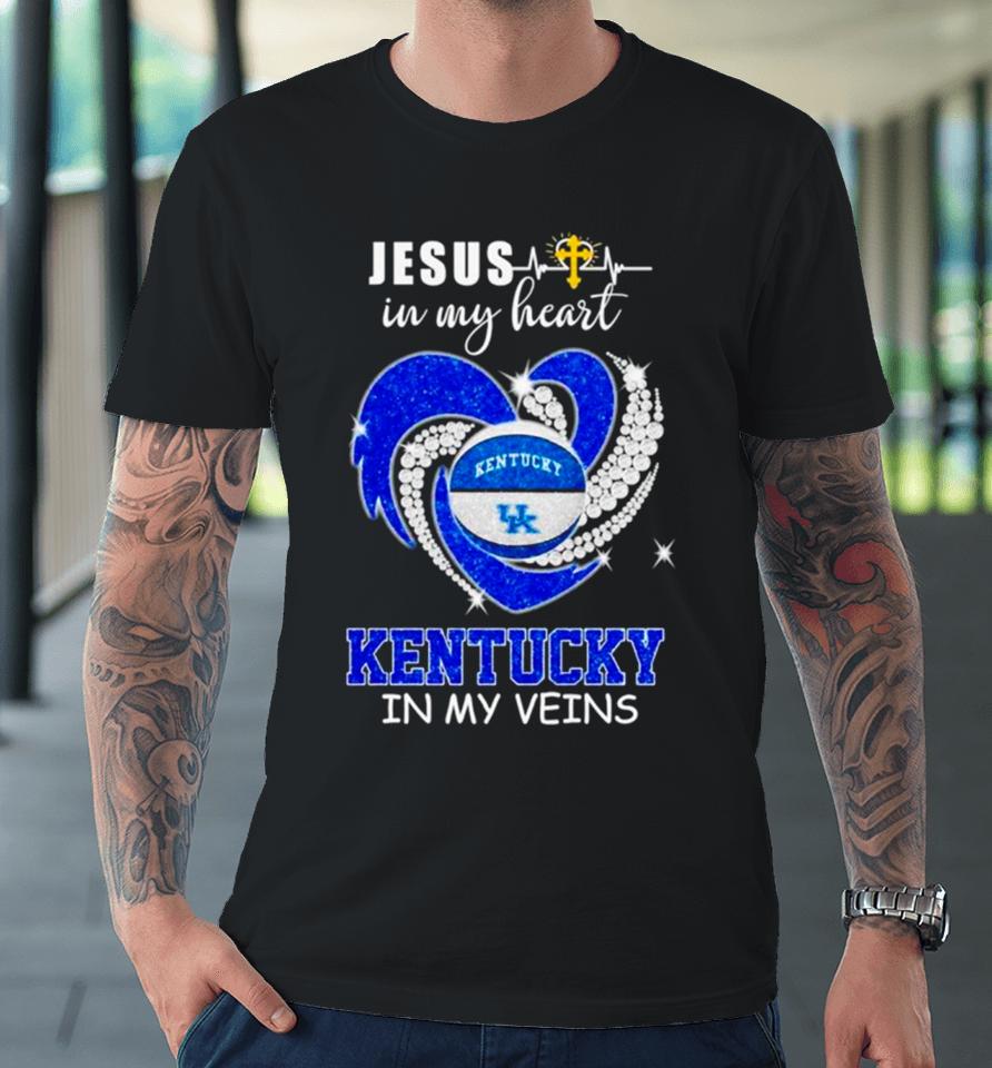 Jesus In My Heart Kentucky In My Veins 2024 Premium T-Shirt