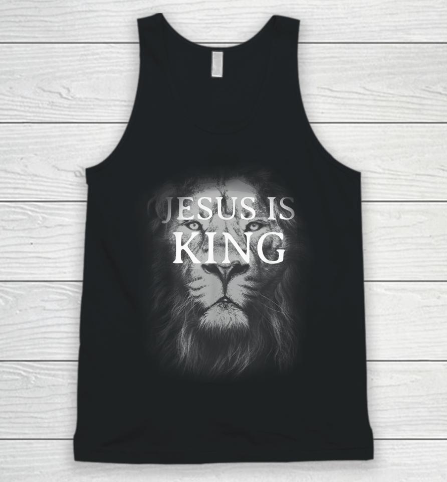 Jesus Is King Lion Christian Unisex Tank Top