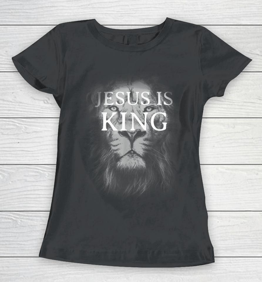 Jesus Is King Lion Christian Women T-Shirt
