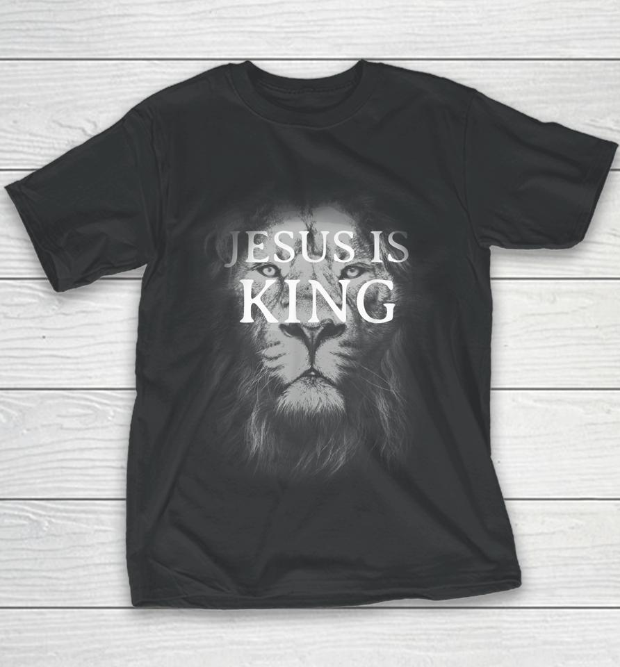 Jesus Is King Lion Christian Youth T-Shirt