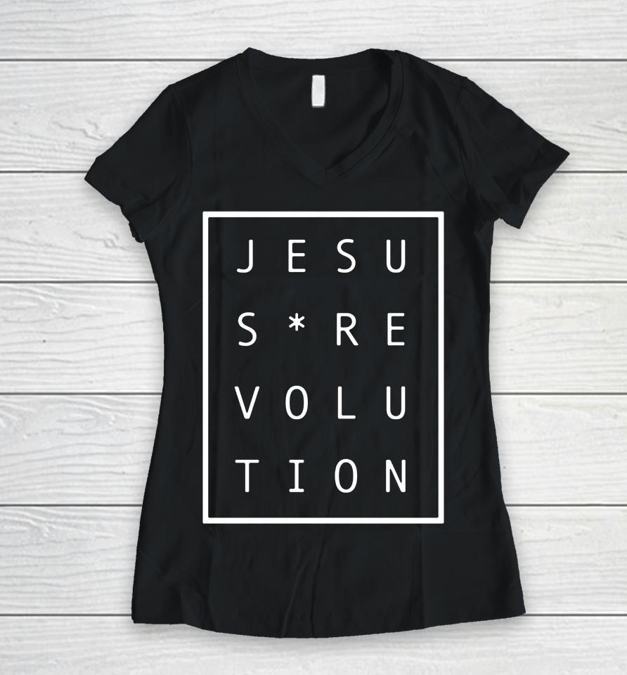 Jesus Revolution Women V-Neck T-Shirt