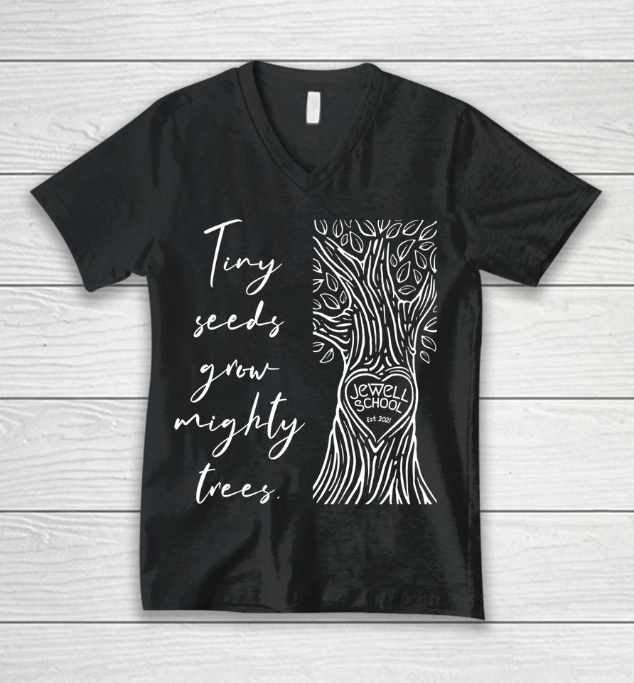 Jewell School Tree No Border Tiny Trees Unisex V-Neck T-Shirt