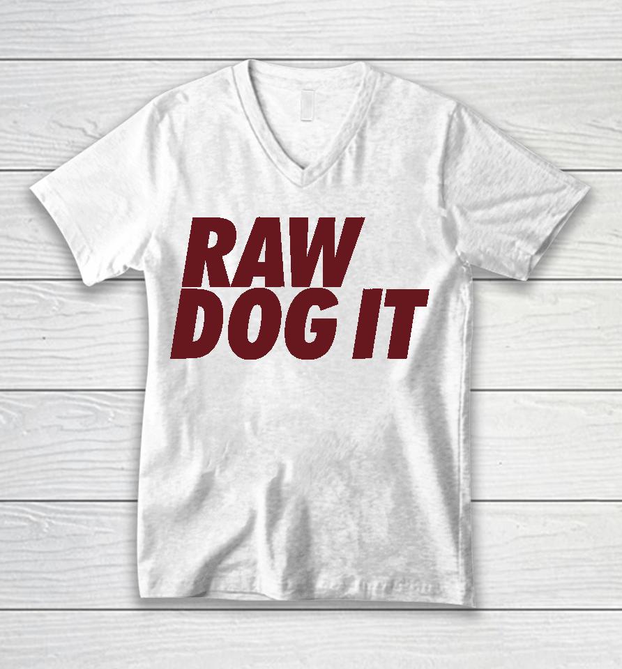 Jidion Merch Raw Dog It Grey Unisex V-Neck T-Shirt