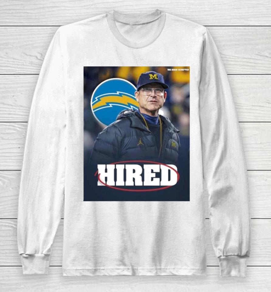 Jim Harbaugh Welcome To Los Angeles Chargers Long Sleeve T-Shirt
