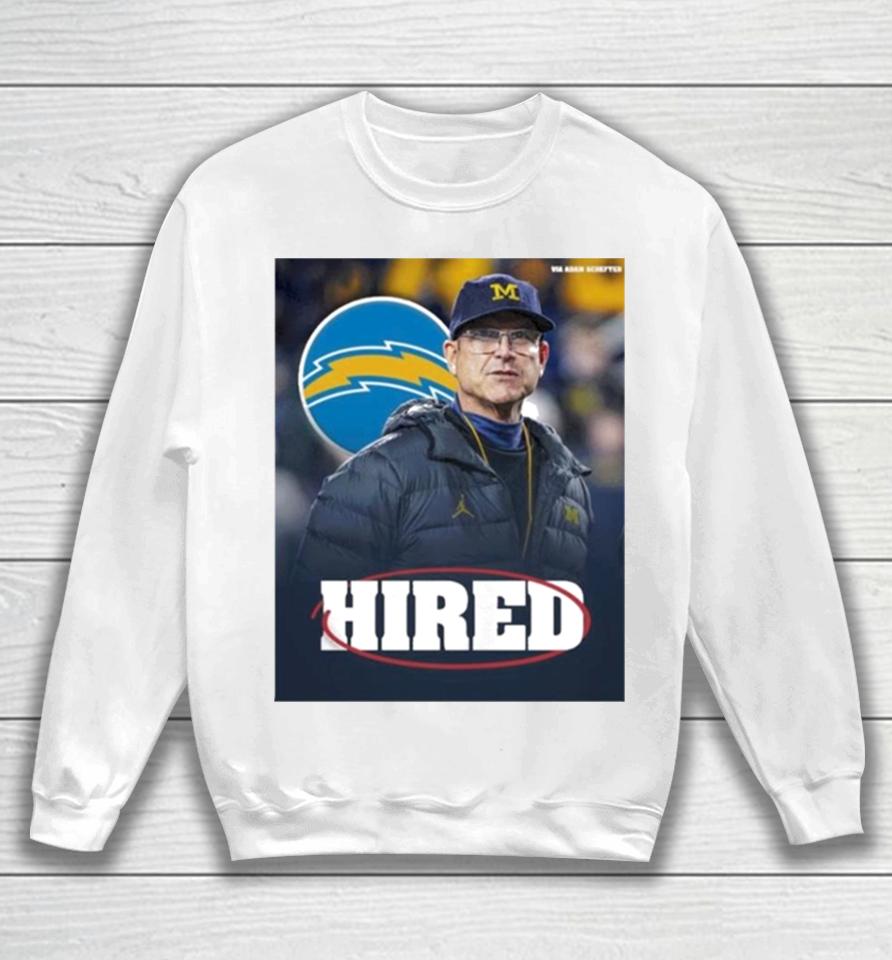 Jim Harbaugh Welcome To Los Angeles Chargers Sweatshirt
