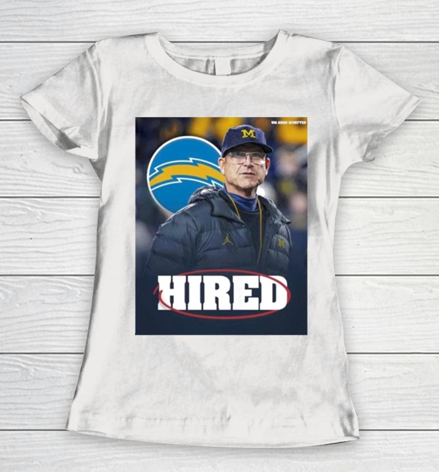 Jim Harbaugh Welcome To Los Angeles Chargers Women T-Shirt