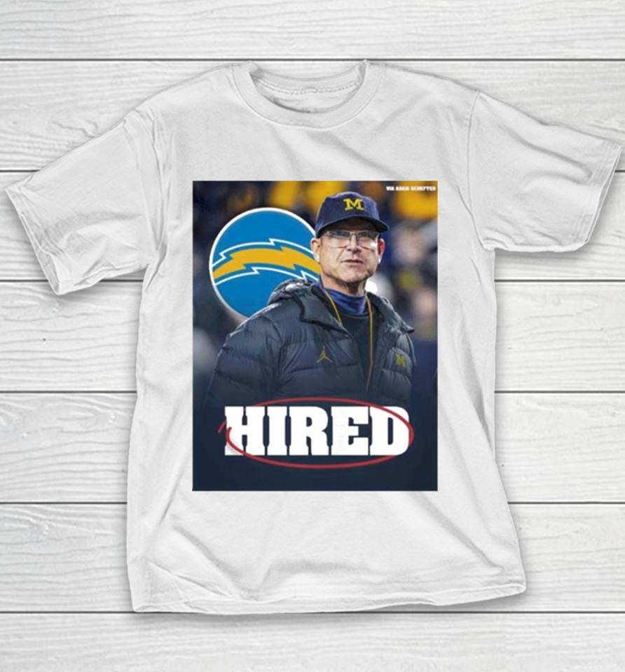 Jim Harbaugh Welcome To Los Angeles Chargers Youth T-Shirt
