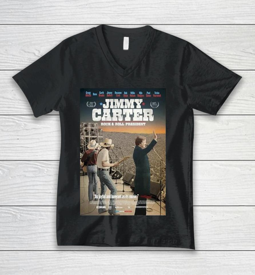 Jimmy Carter Rock And Roll President Gregg Allman Bono Movie Unisex V-Neck T-Shirt