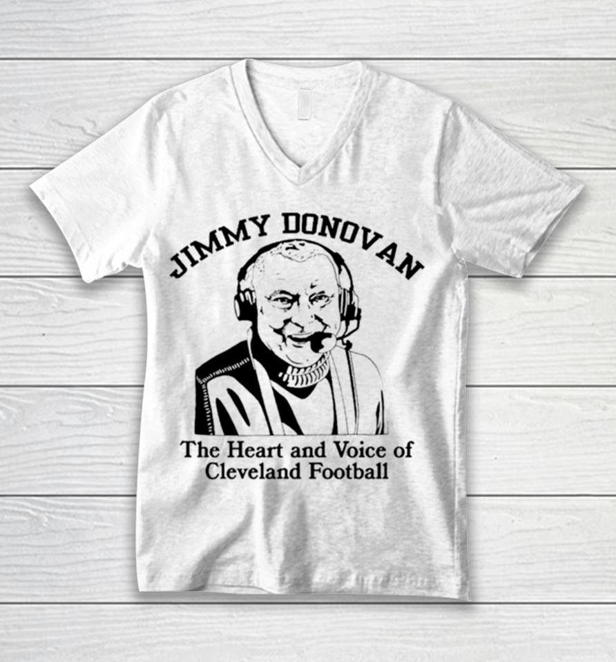 Jimmy Donovan The Heart And Voice Of Cleveland Football Unisex V-Neck T-Shirt