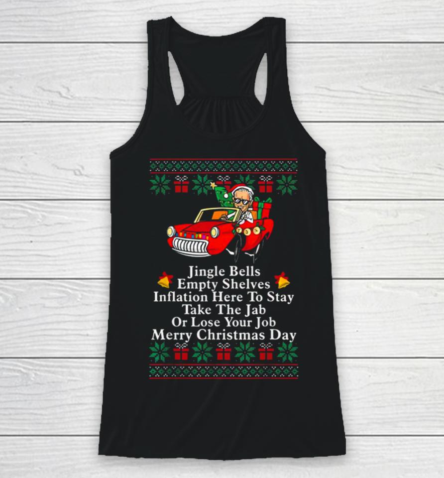 Jingle Joe Biden Meme Sarcastic Empty Shelves Inflation Christmas Racerback Tank