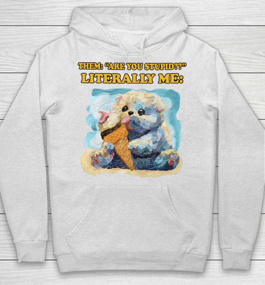 Jmcgg Them Are You Stupid Literally Me Hoodie