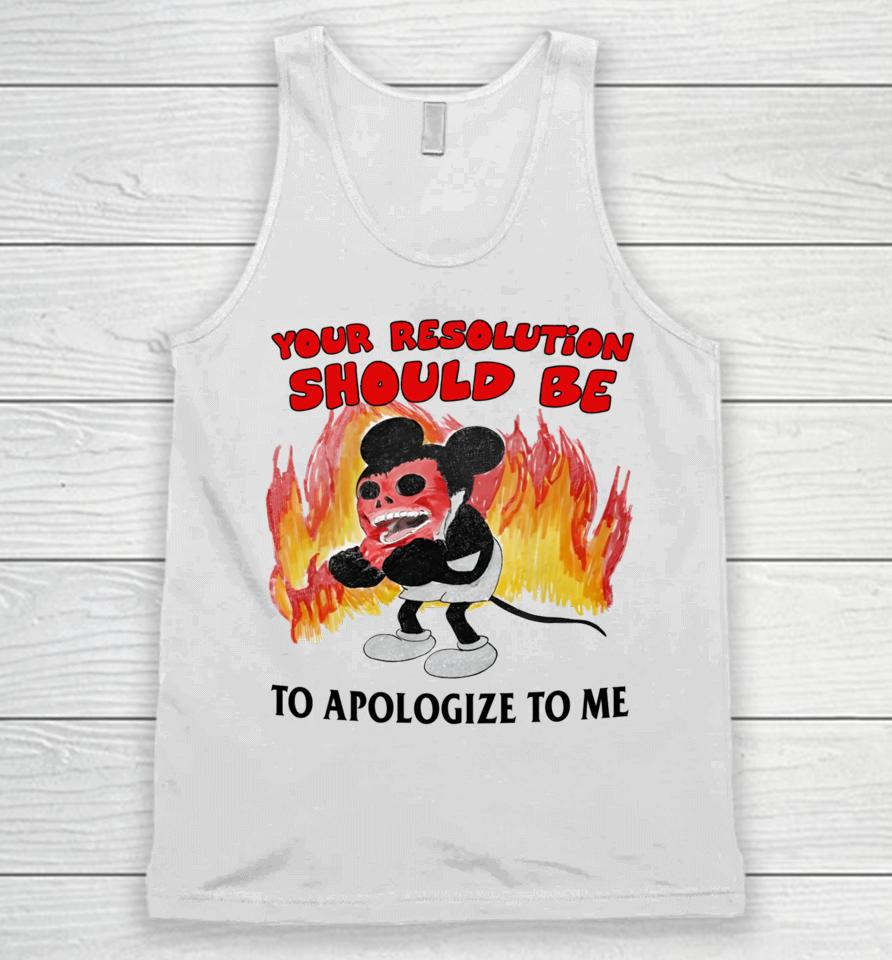 Jmcgg Your Solution Should Be To Apologize To Me Unisex Tank Top