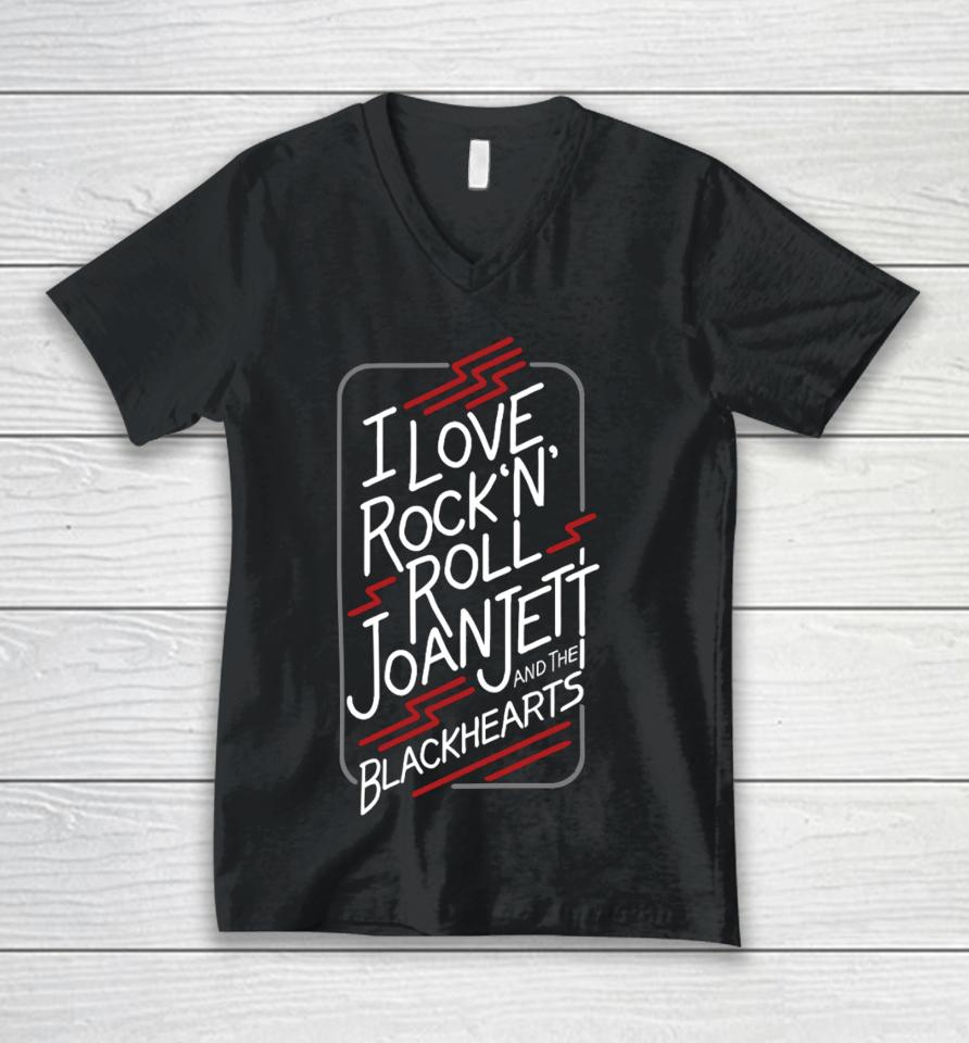 Joan Jett And The Blackhearts Rock 'N' Roll Unisex V-Neck T-Shirt