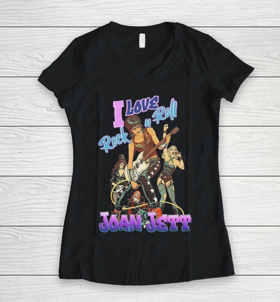Joan Jett I Love Rock And Roll Christmas Women V-Neck T-Shirt