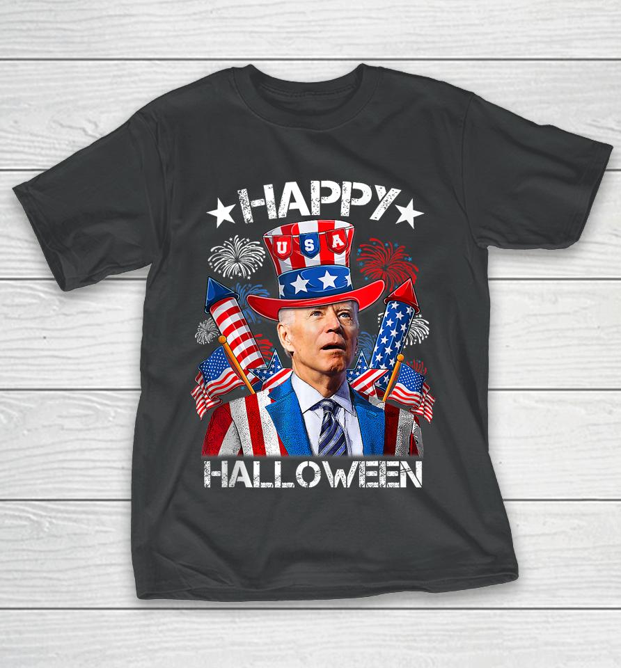 Joe Biden 4Th Of July Shirt Happy Halloween Firework T-Shirt