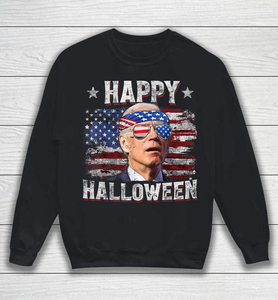 Joe Biden 4Th Of July Shirt Happy Halloween Us American Flag Sweatshirt