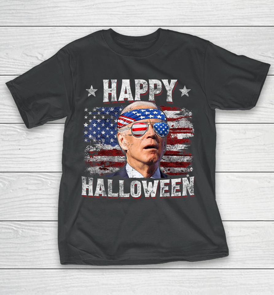 Joe Biden 4Th Of July Shirt Happy Halloween Us American Flag T-Shirt