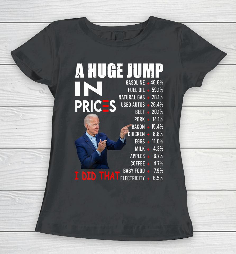 Joe Biden A Huge Jump In Prices I Did That Funny Saying Women T-Shirt