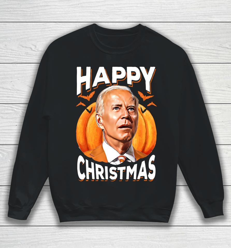 Joe Biden Confused Happy Christmas Funny Halloween Sweatshirt