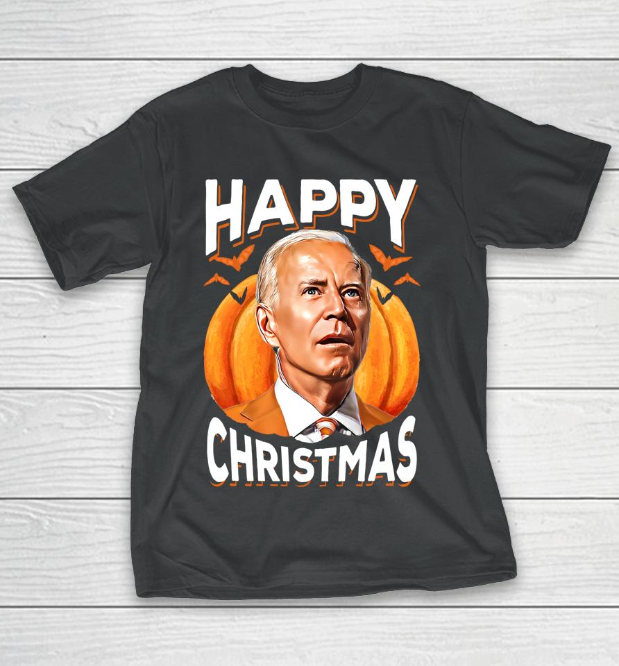 Joe Biden Confused Happy Christmas Funny Halloween T-Shirt