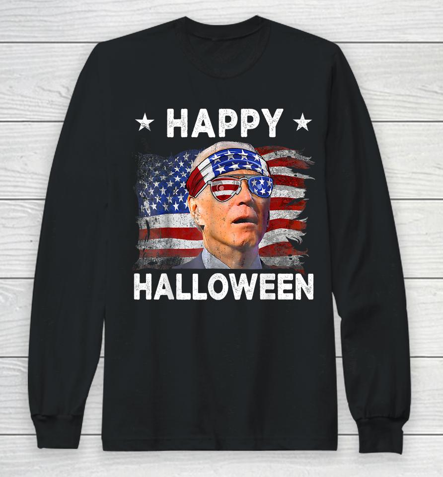 Joe Biden Confused Happy Halloween 4Th Of July Long Sleeve T-Shirt