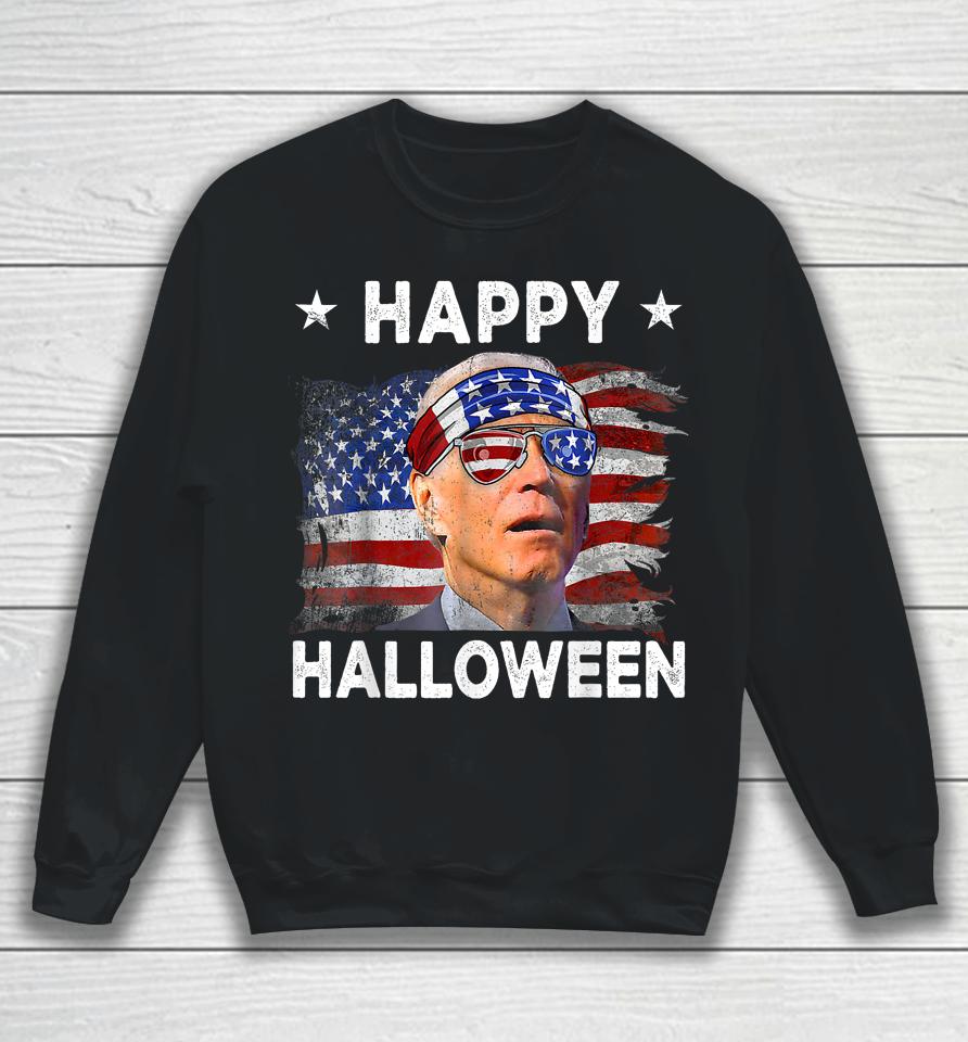 Joe Biden Confused Happy Halloween 4Th Of July Sweatshirt